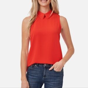 CeCe Women's Embroidered Collard Blouse - New With Tags
